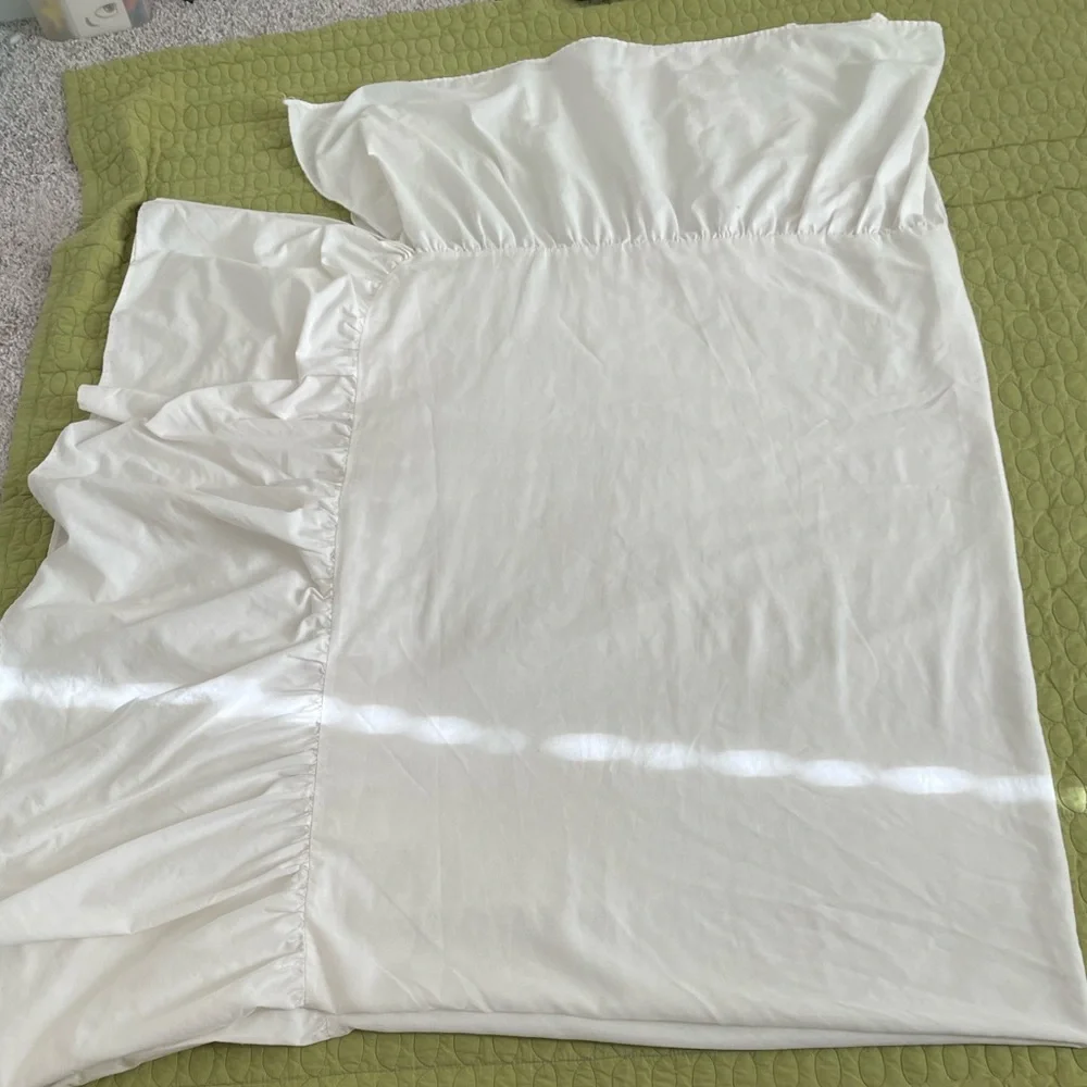 Bed Skirt, White Bed Ruffle Full Size, #2